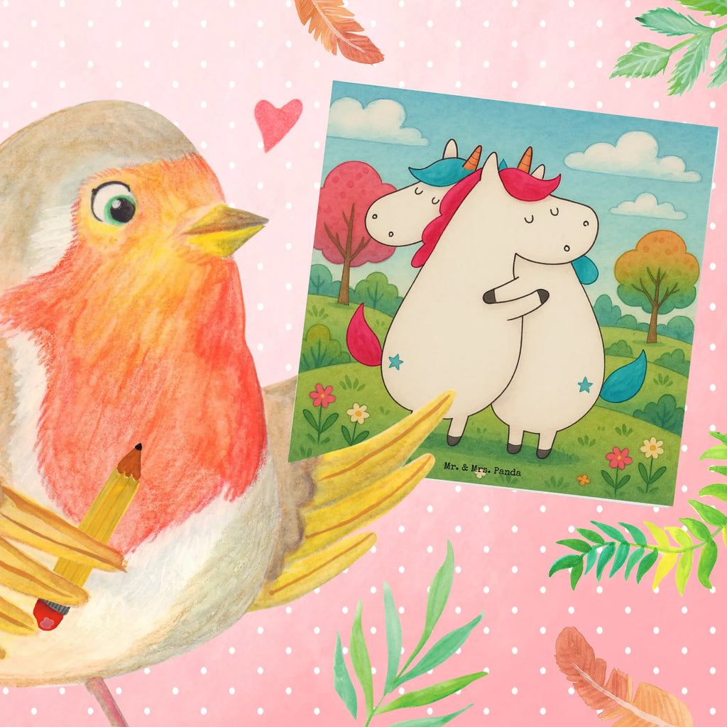 Deluxe Karte Einhörner Umarmen Design Karte, Grußkarte, Klappkarte, Einladungskarte, Glückwunschkarte, Hochzeitskarte, Geburtstagskarte, Hochwertige Grußkarte, Hochwertige Klappkarte, Einhorn, Einhörner, Einhorn Deko, Unicorn, Freundinnen, Freundin, BFF, Schwester, Schwestern, Familie, Geschwister, Sister, Liebe