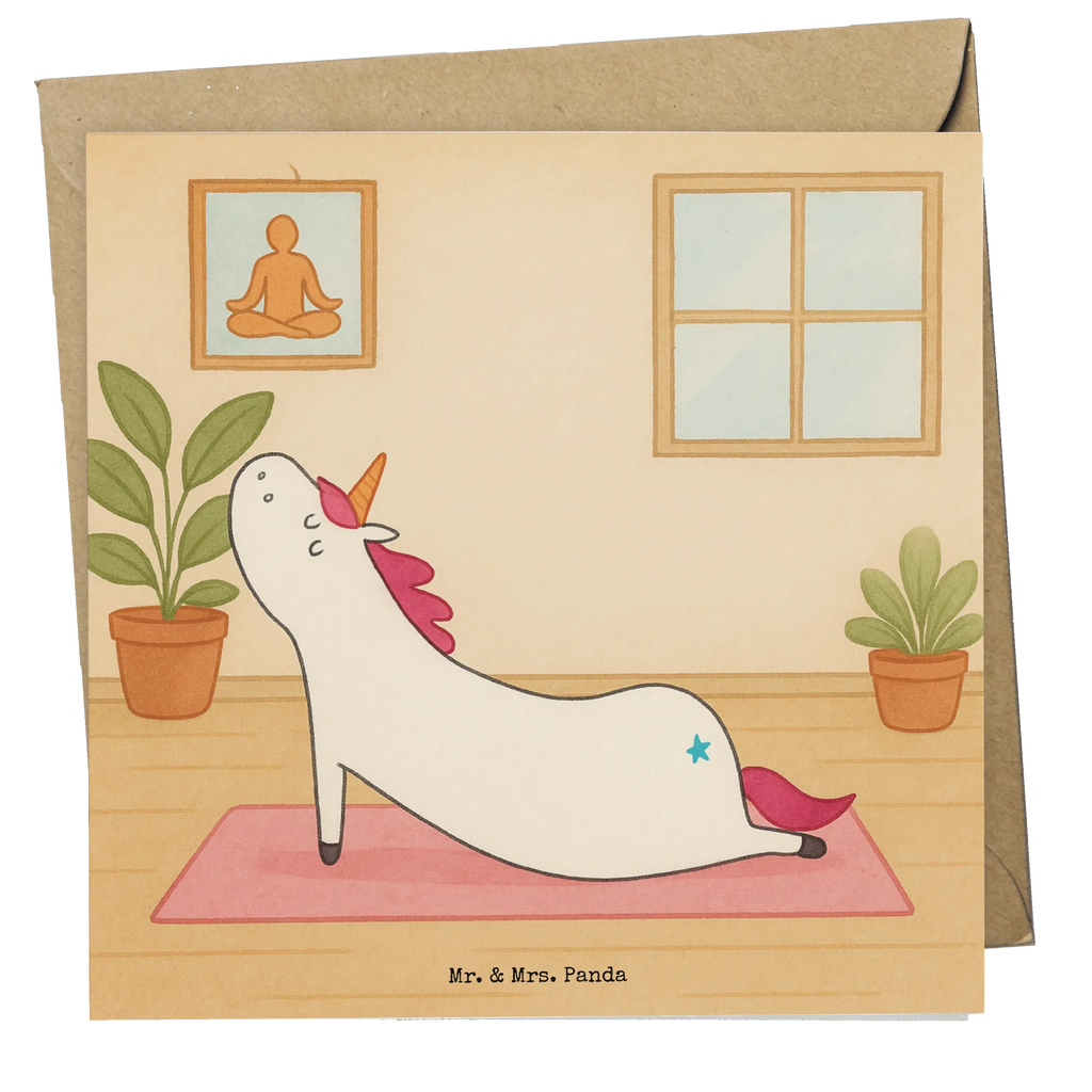 Karta Deluxe jednorożec joga Design Karte, Grußkarte, Klappkarte, Einladungskarte, Glückwunschkarte, Hochzeitskarte, Geburtstagskarte, Hochwertige Grußkarte, Hochwertige Klappkarte, Einhorn, Einhörner, Einhorn Deko, Unicorn, Yoga, Namaste, Achtsamkeit, Entspannung, Joga, Yogamatte, Sport, lustig, witzig, süß