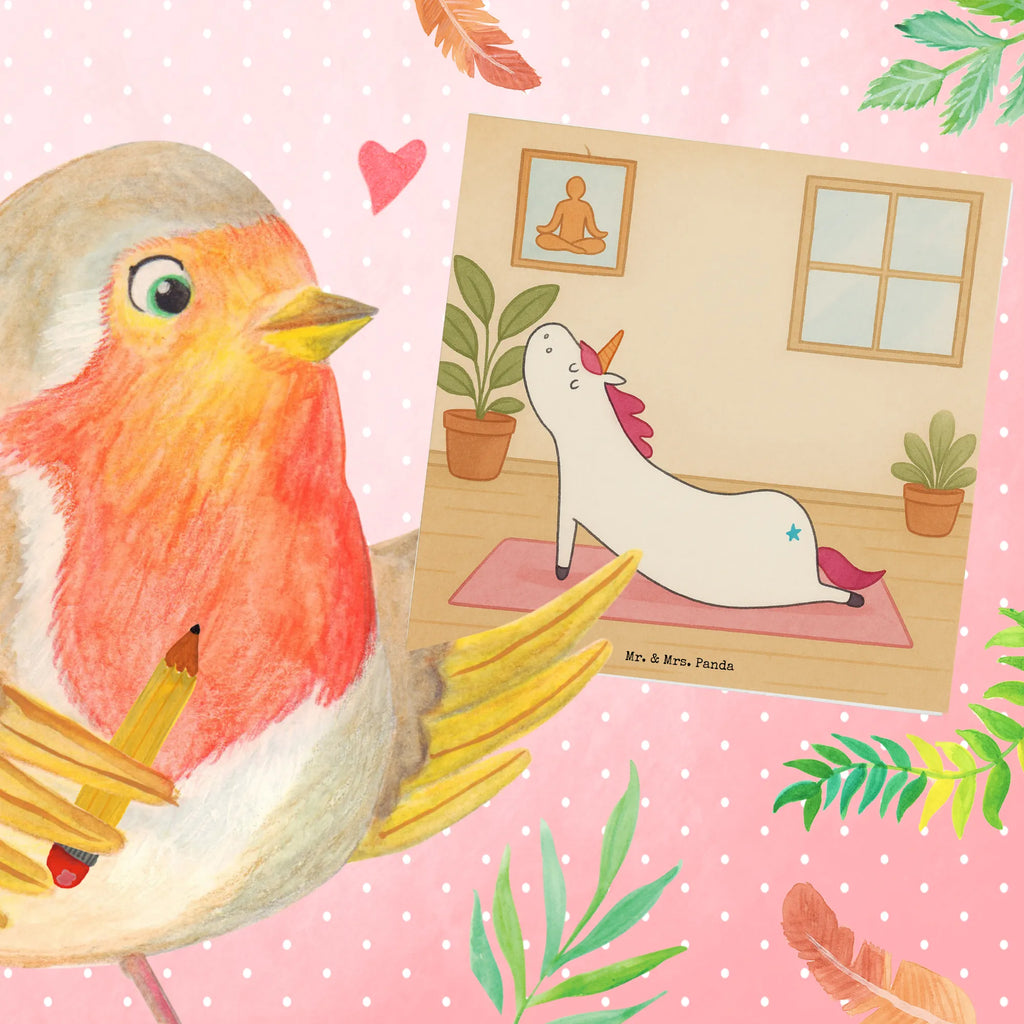 Karta Deluxe jednorożec joga Design Karte, Grußkarte, Klappkarte, Einladungskarte, Glückwunschkarte, Hochzeitskarte, Geburtstagskarte, Hochwertige Grußkarte, Hochwertige Klappkarte, Einhorn, Einhörner, Einhorn Deko, Unicorn, Yoga, Namaste, Achtsamkeit, Entspannung, Joga, Yogamatte, Sport, lustig, witzig, süß