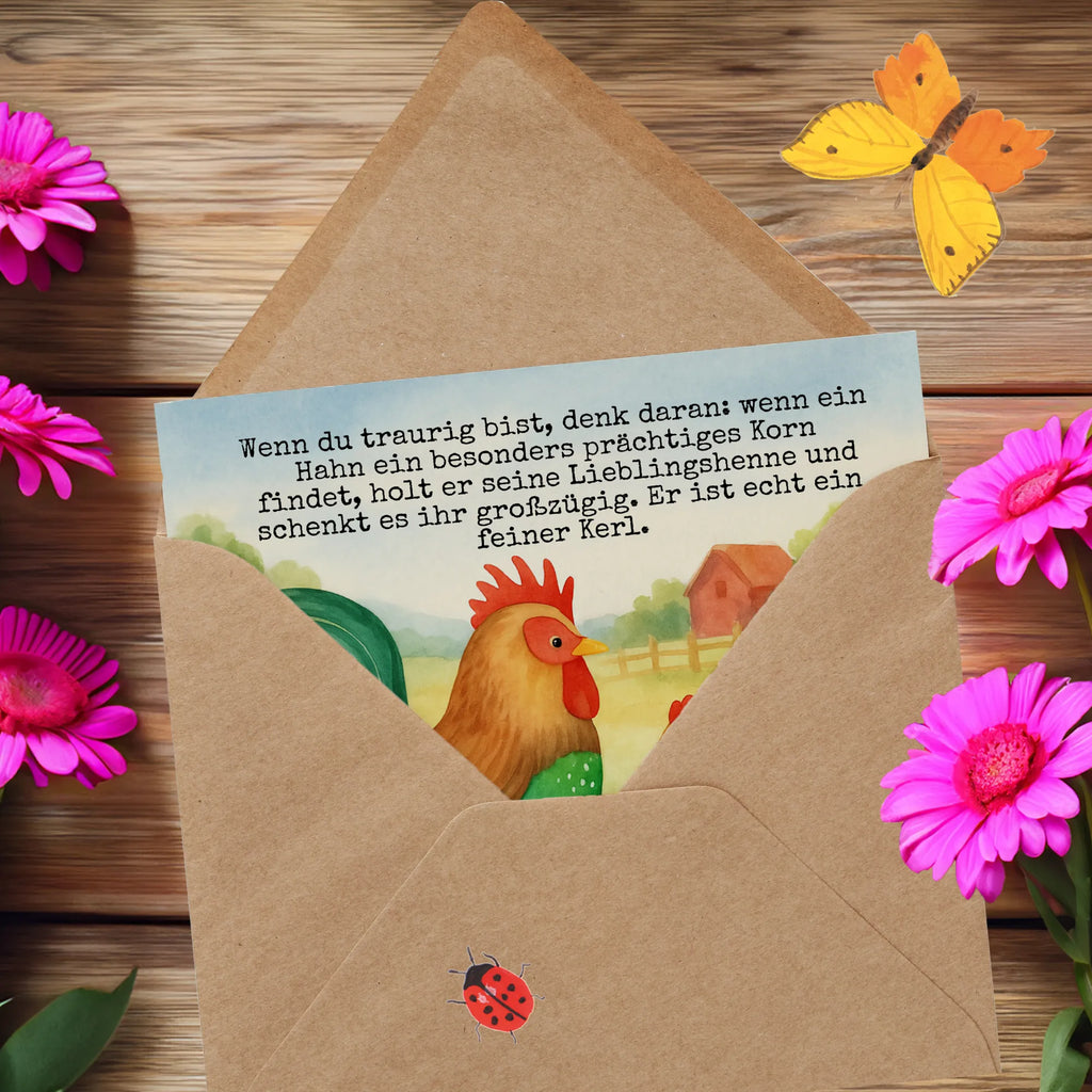Deluxe Card Faucet grain Design Karte, Grußkarte, Klappkarte, Einladungskarte, Glückwunschkarte, Hochzeitskarte, Geburtstagskarte, Hochwertige Grußkarte, Hochwertige Klappkarte, Bauernhof, Hoftiere, Landwirt, Landwirtin, Hahn, Korn, Henne, Eier, Natur