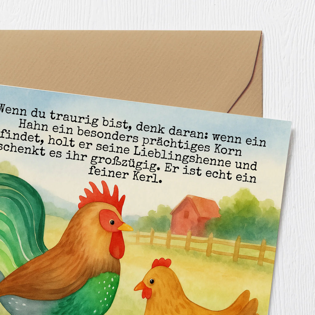 Deluxe Card Faucet grain Design Karte, Grußkarte, Klappkarte, Einladungskarte, Glückwunschkarte, Hochzeitskarte, Geburtstagskarte, Hochwertige Grußkarte, Hochwertige Klappkarte, Bauernhof, Hoftiere, Landwirt, Landwirtin, Hahn, Korn, Henne, Eier, Natur