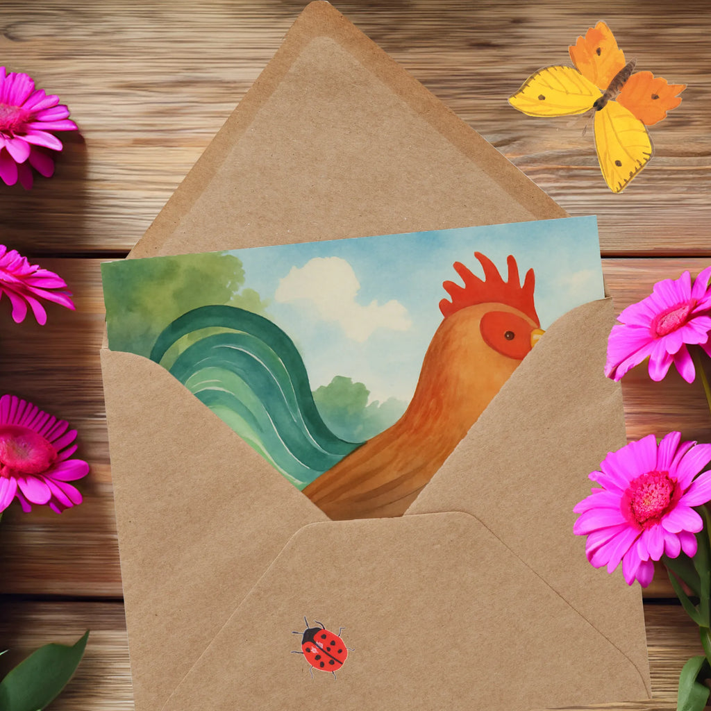 Deluxe Card Faucet grain Design Karte, Grußkarte, Klappkarte, Einladungskarte, Glückwunschkarte, Hochzeitskarte, Geburtstagskarte, Hochwertige Grußkarte, Hochwertige Klappkarte, Bauernhof, Hoftiere, Landwirt, Landwirtin, Hahn, Korn, Henne, Eier, Natur