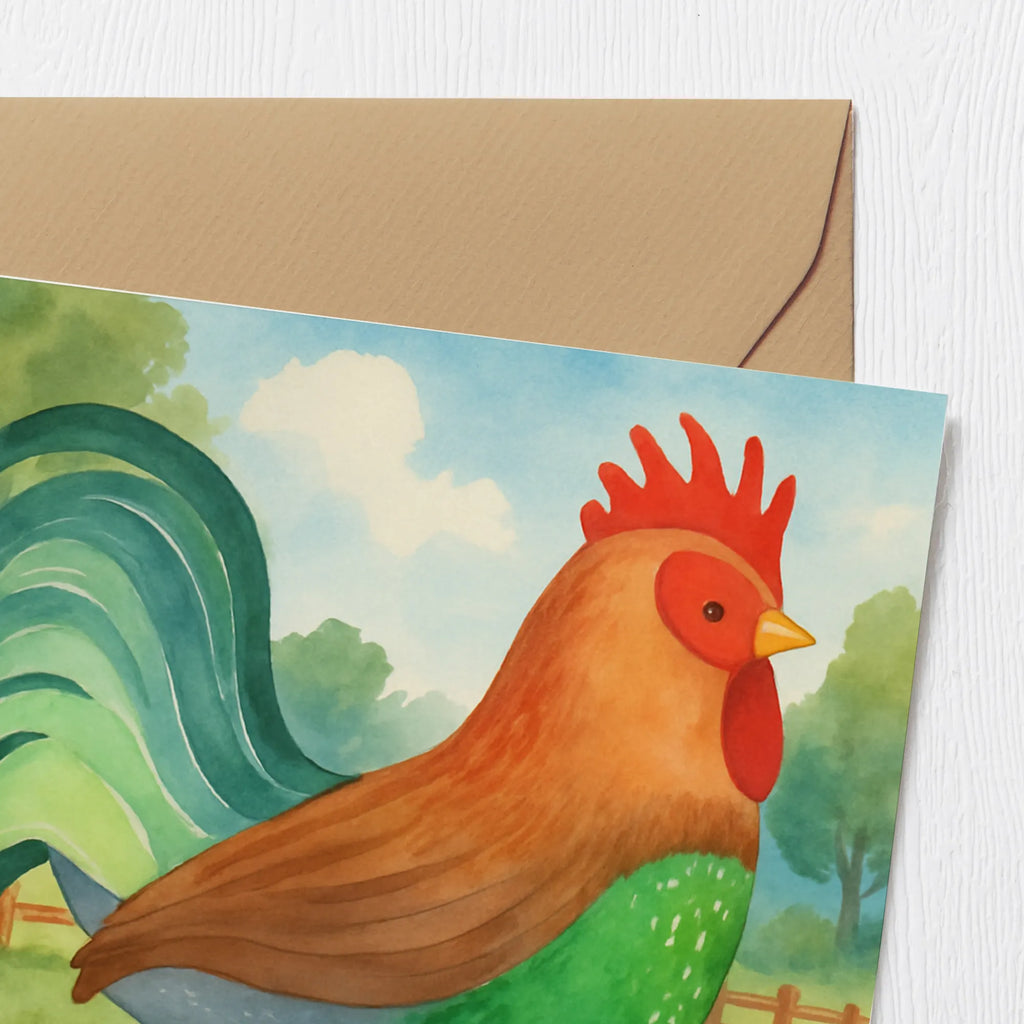 Deluxe Card Faucet grain Design Karte, Grußkarte, Klappkarte, Einladungskarte, Glückwunschkarte, Hochzeitskarte, Geburtstagskarte, Hochwertige Grußkarte, Hochwertige Klappkarte, Bauernhof, Hoftiere, Landwirt, Landwirtin, Hahn, Korn, Henne, Eier, Natur