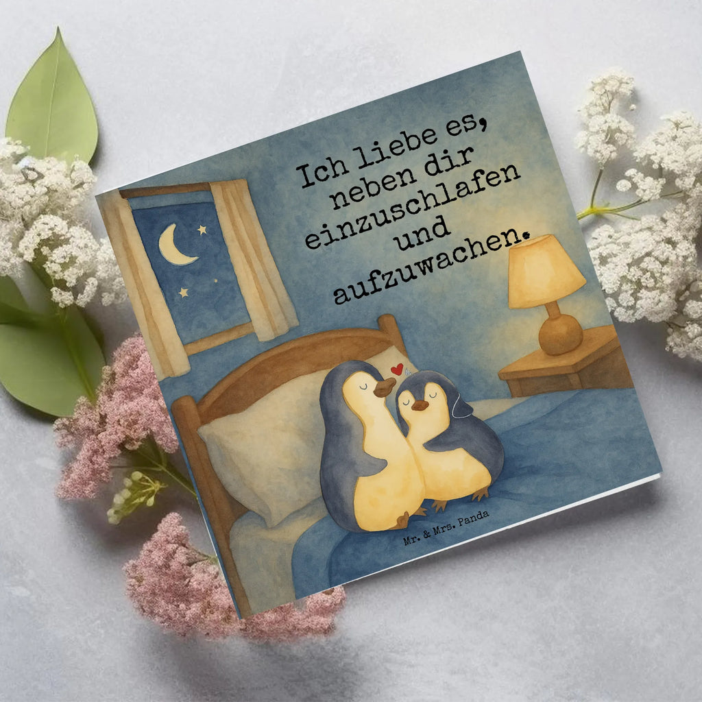 Deluxe Card penguins Fall asleep Design Karte, Grußkarte, Klappkarte, Einladungskarte, Glückwunschkarte, Hochzeitskarte, Geburtstagskarte, Hochwertige Grußkarte, Hochwertige Klappkarte, Liebe, Partner, Freund, Freundin, Ehemann, Ehefrau, Heiraten, Verlobung, Heiratsantrag, Liebesgeschenk, Jahrestag, Hocheitstag, Valentinstag, Geschenk für Frauen, Hochzeitstag, Mitbringsel, Geschenk für Freundin, Geschenk für Partner, Liebesbeweis, für Männer, für Ehemann