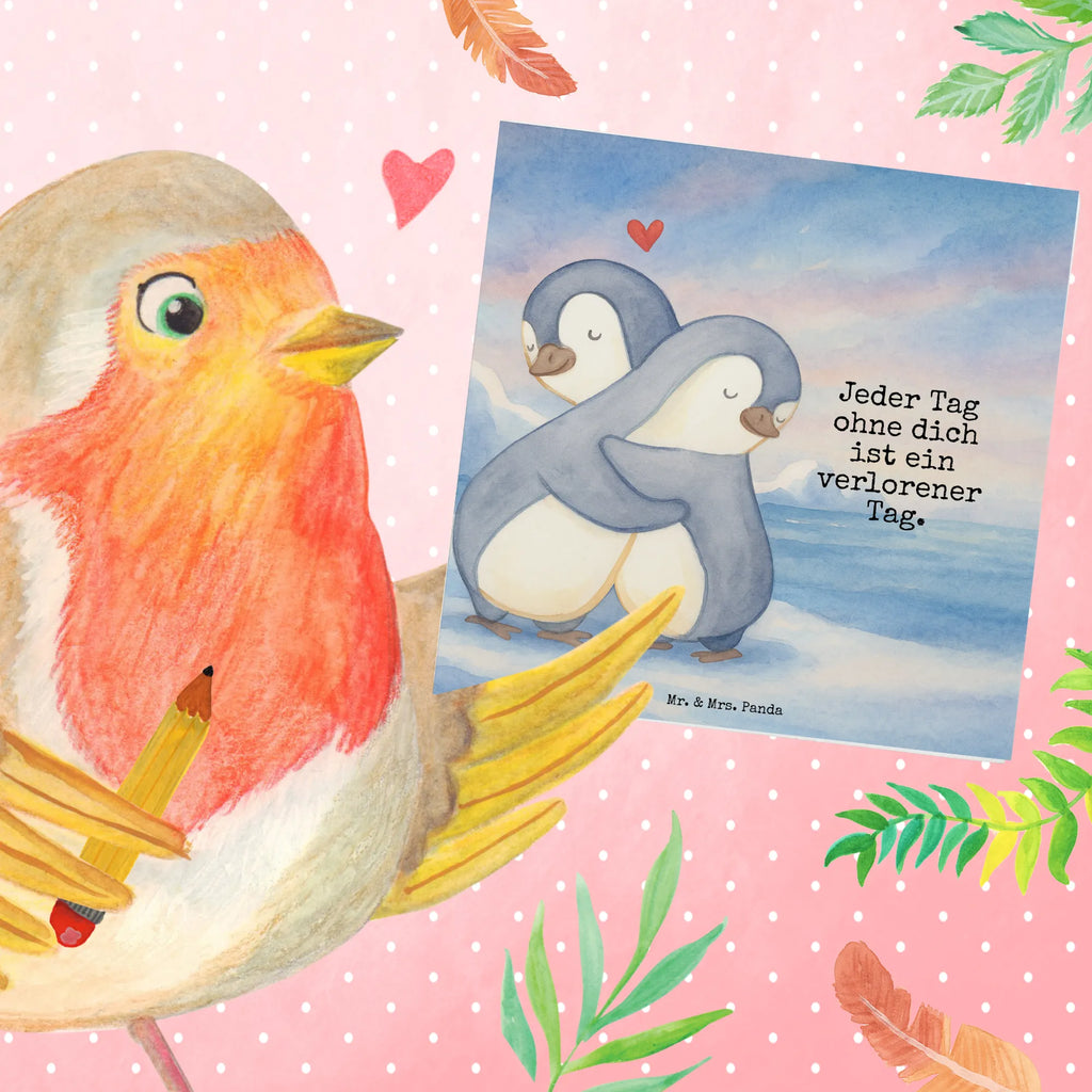 Deluxe Karte Pinguine Kuscheln Design Karte, Grußkarte, Klappkarte, Einladungskarte, Glückwunschkarte, Hochzeitskarte, Geburtstagskarte, Hochwertige Grußkarte, Hochwertige Klappkarte, Liebe, Partner, Freund, Freundin, Ehemann, Ehefrau, Heiraten, Verlobung, Heiratsantrag, Liebesgeschenk, Jahrestag, Hocheitstag, Valentinstag, Geschenk für Frauen, Hochzeitstag, Mitbringsel, Geschenk für Freundin, Geschenk für Partner, Liebesbeweis, für Männer, für Ehemann