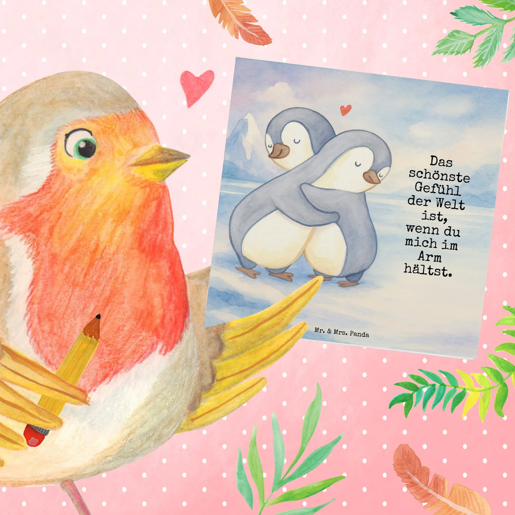 Deluxe Karte Pinguine Kuscheln Design Karte, Grußkarte, Klappkarte, Einladungskarte, Glückwunschkarte, Hochzeitskarte, Geburtstagskarte, Hochwertige Grußkarte, Hochwertige Klappkarte, Liebe, Partner, Freund, Freundin, Ehemann, Ehefrau, Heiraten, Verlobung, Heiratsantrag, Liebesgeschenk, Jahrestag, Hocheitstag, Valentinstag, Geschenk für Frauen, Hochzeitstag, Mitbringsel, Geschenk für Freundin, Geschenk für Partner, Liebesbeweis, für Männer, für Ehemann