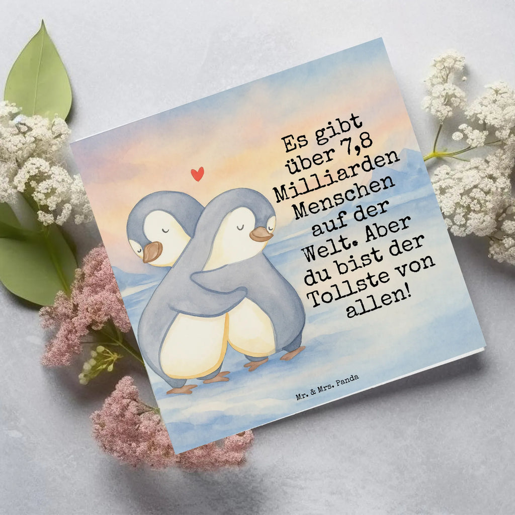 Deluxe Karte Pinguine Kuscheln Design Hochwertige Grußkarte, Karte, Klappkarte, Glückwunschkarte, Grußkarte, Hochzeitskarte, Einladungskarte, Hochwertige Klappkarte, Geburtstagskarte, Liebe, Partner, Freund, Freundin, Ehemann, Ehefrau, Heiraten, Verlobung, Heiratsantrag, Liebesgeschenk, Jahrestag, Hocheitstag, Valentinstag, Mitbringsel, Geschenk für Frauen, für Männer, Geschenk für Freundin, Geschenk für Partner, Hochzeitstag, für Ehemann, Liebesbeweis