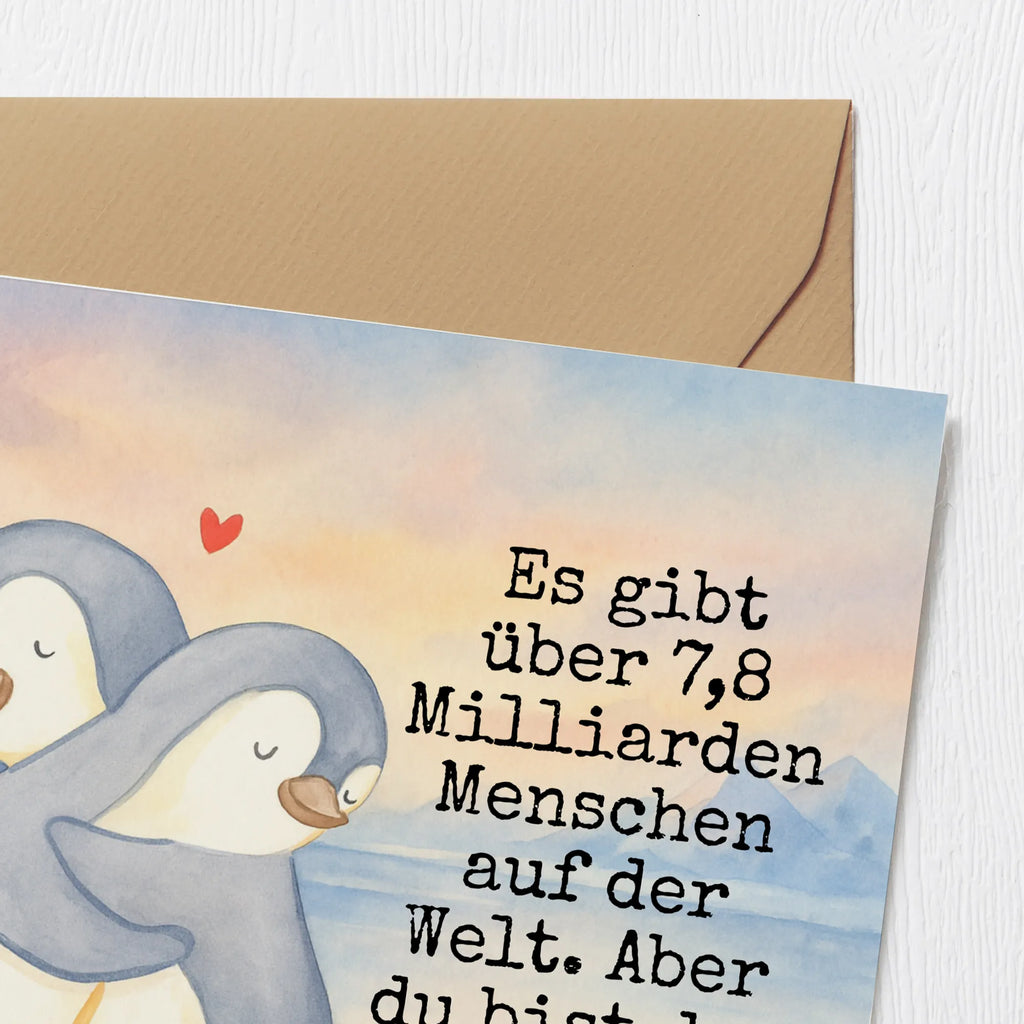 Deluxe Karte Pinguine Kuscheln Design Hochwertige Grußkarte, Karte, Klappkarte, Glückwunschkarte, Grußkarte, Hochzeitskarte, Einladungskarte, Hochwertige Klappkarte, Geburtstagskarte, Liebe, Partner, Freund, Freundin, Ehemann, Ehefrau, Heiraten, Verlobung, Heiratsantrag, Liebesgeschenk, Jahrestag, Hocheitstag, Valentinstag, Mitbringsel, Geschenk für Frauen, für Männer, Geschenk für Freundin, Geschenk für Partner, Hochzeitstag, für Ehemann, Liebesbeweis