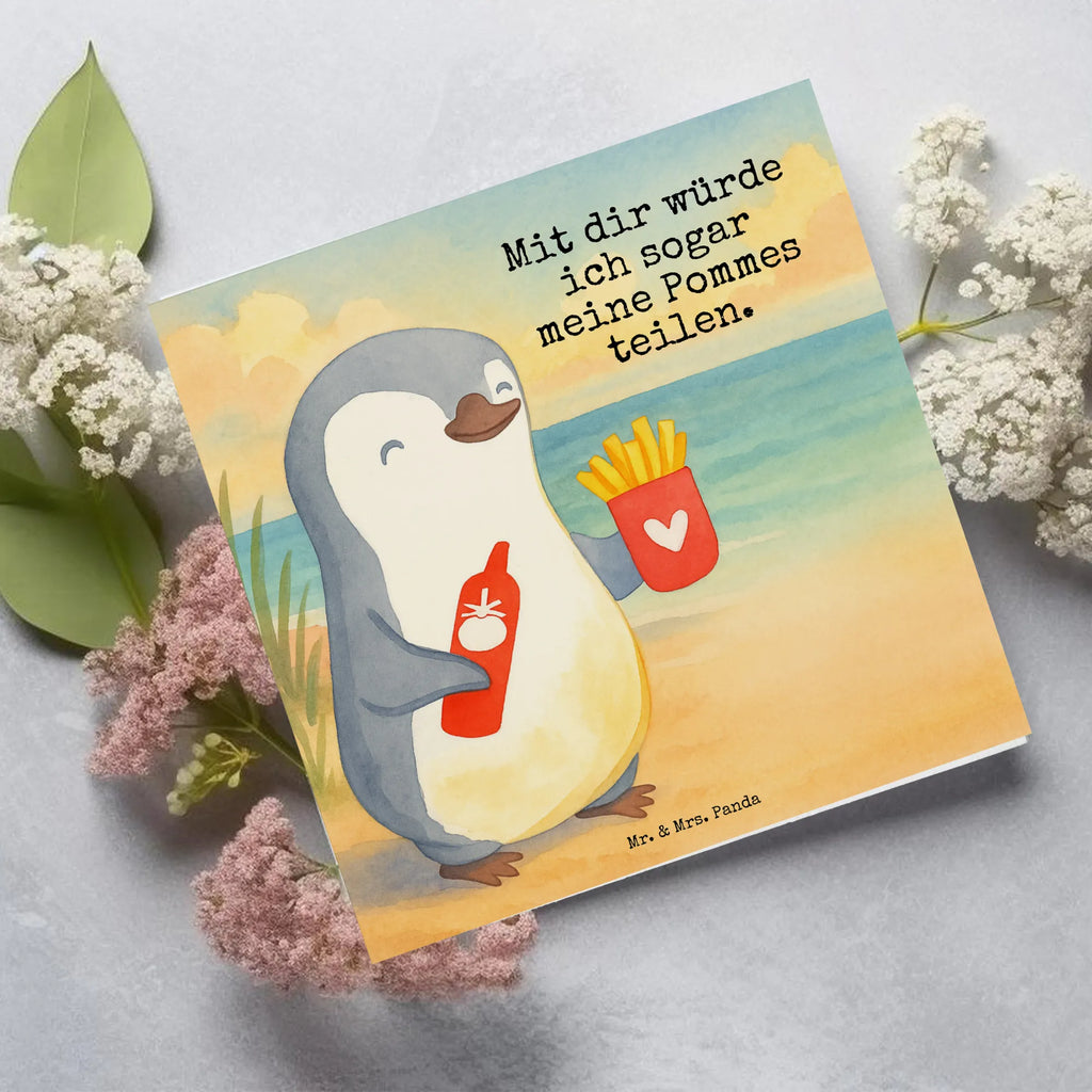 Deluxe Card penguin French fries Design Karte, Grußkarte, Klappkarte, Einladungskarte, Glückwunschkarte, Hochzeitskarte, Geburtstagskarte, Hochwertige Grußkarte, Hochwertige Klappkarte, Liebe, Partner, Freund, Freundin, Ehemann, Ehefrau, Heiraten, Verlobung, Heiratsantrag, Liebesgeschenk, Jahrestag, Hocheitstag, Valentinstag, Geschenk für Frauen, Hochzeitstag, Mitbringsel, Geschenk für Freundin, Geschenk für Partner, Liebesbeweis, für Männer, für Ehemann