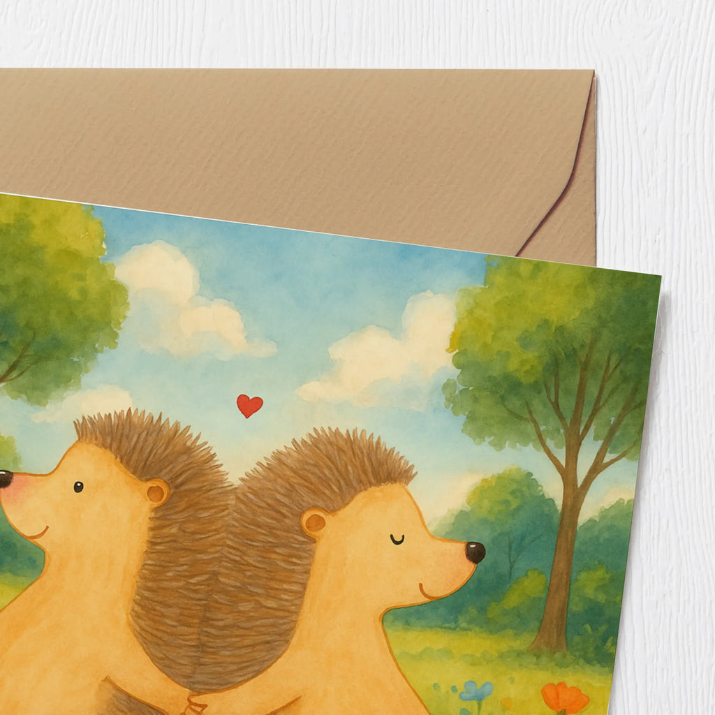 Deluxe Karte Igel händchenhaltend Design Karte, Grußkarte, Klappkarte, Einladungskarte, Glückwunschkarte, Hochzeitskarte, Geburtstagskarte, Hochwertige Grußkarte, Hochwertige Klappkarte, Liebe, Partner, Freund, Freundin, Ehemann, Ehefrau, Heiraten, Verlobung, Heiratsantrag, Liebesgeschenk, Jahrestag, Hocheitstag, Igel, Igelliebe, Hand in Hand, Liebesbeweis, große Liebe, Liebesbotschaft, Hochzeit, Lieblingsmensch, Gemeinsamkeit, Love, Geschenk für zwei