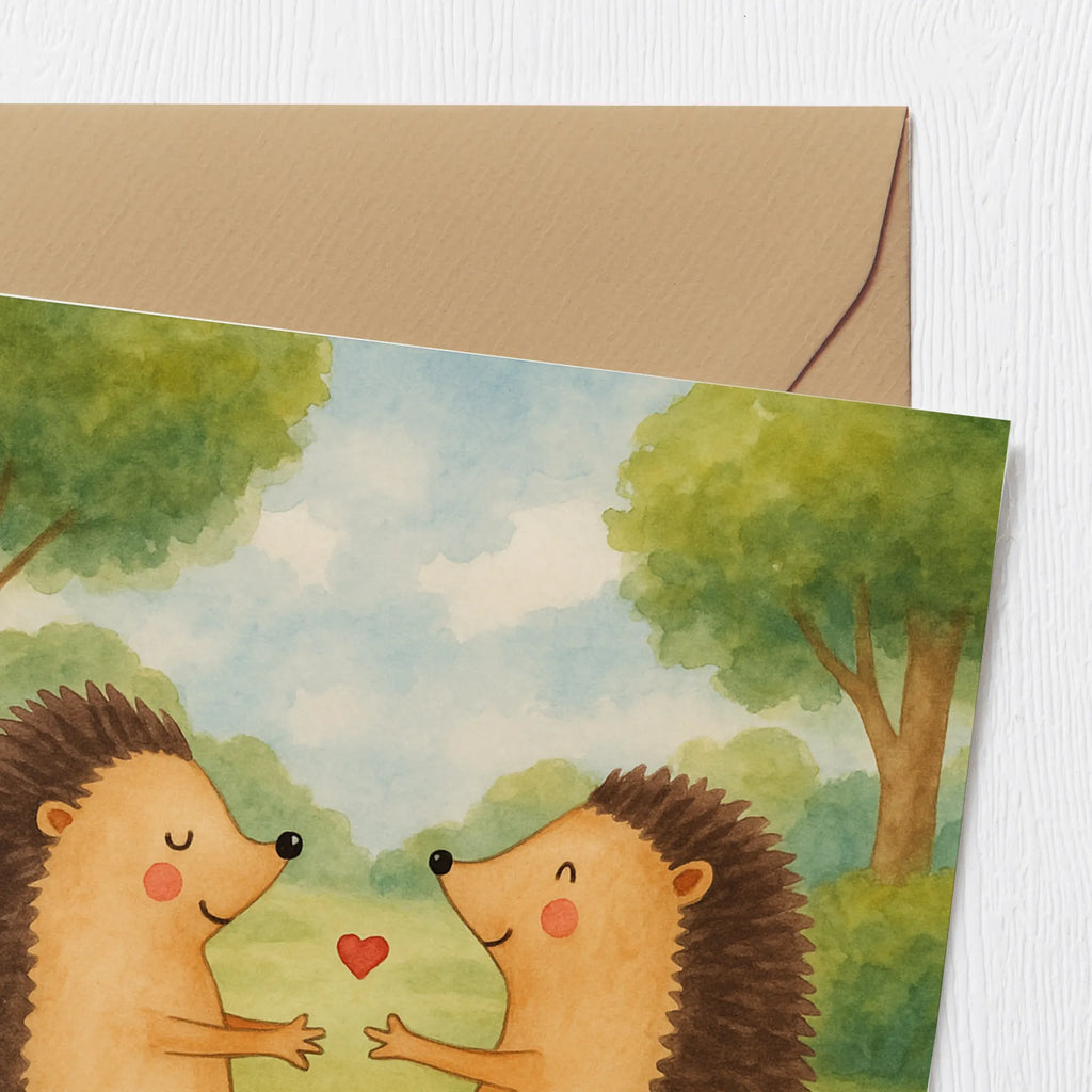 Deluxe Card Hedgehogs in love Design Karte, Grußkarte, Klappkarte, Einladungskarte, Glückwunschkarte, Hochzeitskarte, Geburtstagskarte, Hochwertige Grußkarte, Hochwertige Klappkarte, Liebe, Partner, Freund, Freundin, Ehemann, Ehefrau, Heiraten, Verlobung, Heiratsantrag, Liebesgeschenk, Jahrestag, Hocheitstag, Verliebt, Verlobt, Verheiratet, Geschenk, Liebesbeweis, Hochzeitstag, Hochzeit, Igel