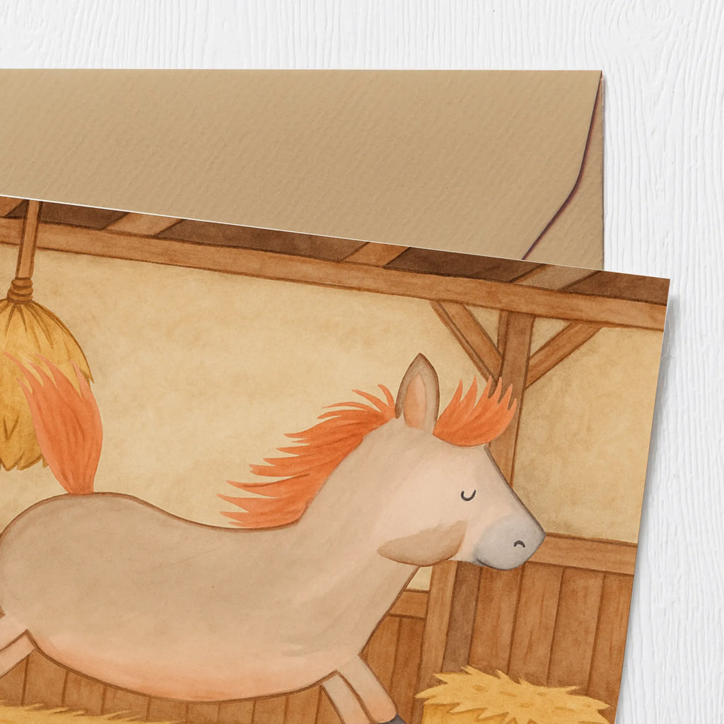 Deluxe Karte Pferd Springen Design Karte, Grußkarte, Klappkarte, Einladungskarte, Glückwunschkarte, Hochzeitskarte, Geburtstagskarte, Hochwertige Grußkarte, Hochwertige Klappkarte, Bauernhof, Hoftiere, Landwirt, Landwirtin, Pferd, Pony, Pferde, Stall, Pferdestall, ausreiten, reiten, Pferdebesitzer