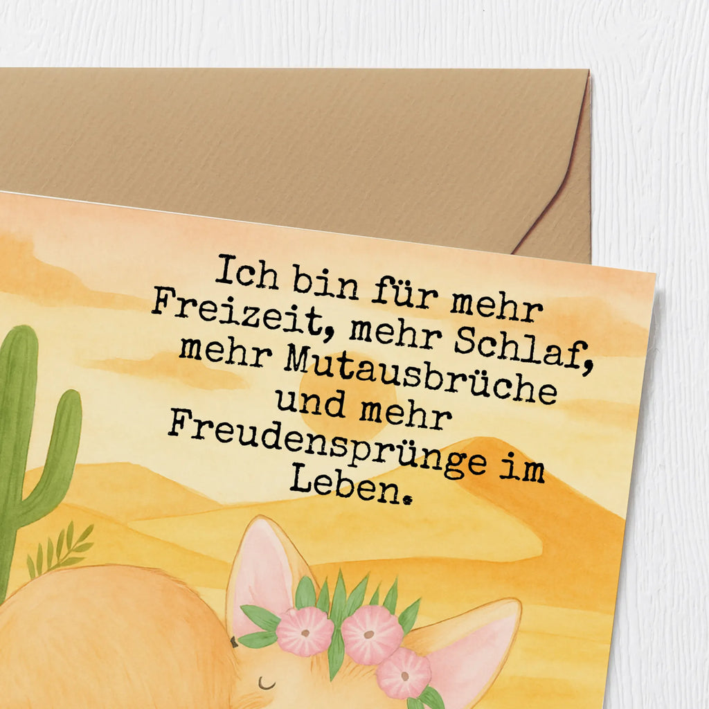 Deluxe Karte Wüstenfuchs Blumen Design Karte, Grußkarte, Klappkarte, Einladungskarte, Glückwunschkarte, Hochzeitskarte, Geburtstagskarte, Hochwertige Grußkarte, Hochwertige Klappkarte, Afrika, Wildtiere, Wüste, Wüstenfuchs, Blumen, Blumenkranz, Glücklich