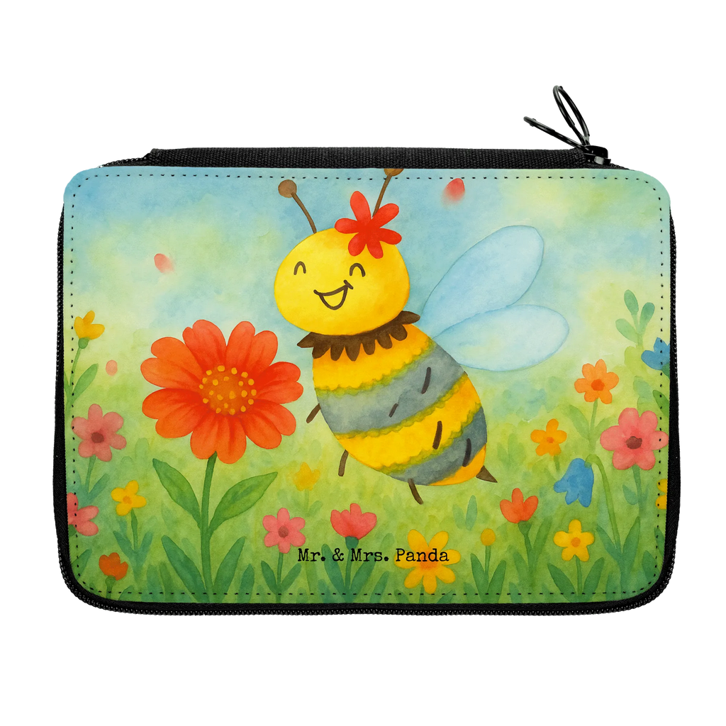 Leather folder bee flower Design Kinder Federmappe, Bestückte Federmappe, Motiv, Einschulung, Federmappe, Stifte Etui, Schule, Grundschule, Federmäppchen, Geschenk, Schülerin, Federmappe Einschulung, Stifterolle, Stiftetasche, Büro Stifte Etui, Kind, Schüler, Federmäppchen bedruckt, Biene, Wespe, Hummel