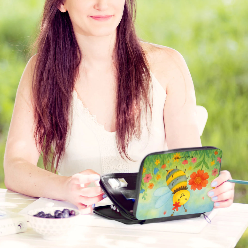 Leather folder bee flower Design Kinder Federmappe, Bestückte Federmappe, Motiv, Einschulung, Federmappe, Stifte Etui, Schule, Grundschule, Federmäppchen, Geschenk, Schülerin, Federmappe Einschulung, Stifterolle, Stiftetasche, Büro Stifte Etui, Kind, Schüler, Federmäppchen bedruckt, Biene, Wespe, Hummel