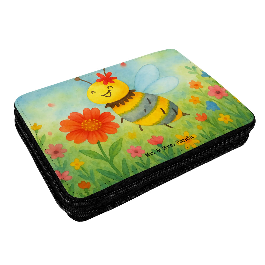 Leather folder bee flower Design Kinder Federmappe, Bestückte Federmappe, Motiv, Einschulung, Federmappe, Stifte Etui, Schule, Grundschule, Federmäppchen, Geschenk, Schülerin, Federmappe Einschulung, Stifterolle, Stiftetasche, Büro Stifte Etui, Kind, Schüler, Federmäppchen bedruckt, Biene, Wespe, Hummel