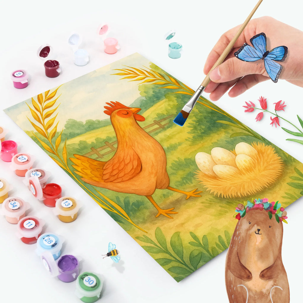 Paint by Numbers Chicken Proud Design Kreativität, Baseln, DIY, Bastelidee, Kunstwerk, Malen, Ausmalbild, Malen nach Zahlen, Künstler, Bauernhof, Hoftiere, Landwirt, Landwirtin, Spruch, Schwangerschaft, Motivation, Geburt, Hahn, Eier, Hof, Hühner, Landleben, Magie, Henne