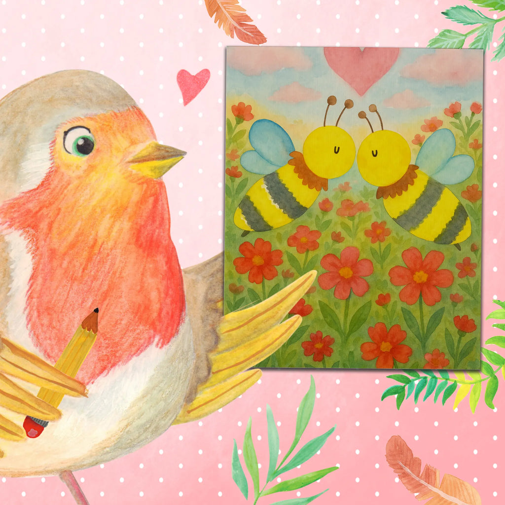 Paint by Numbers bee Love Design Malen nach Zahlen, Kunstwerk, Ausmalbild, Biene, Wespe, Hummel