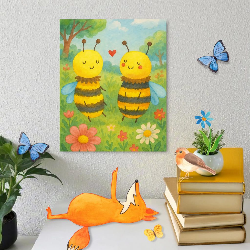 Malen nach Zahlen Biene Verliebt Design Kreativität, DIY, Künstler, Malen, Kunstwerk, Malen nach Zahlen, Ausmalbild, Bastelidee, Baseln, Biene, Wespe, Hummel