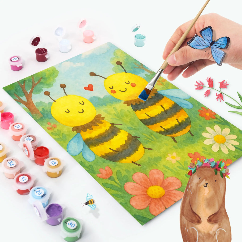 Malen nach Zahlen Biene Verliebt Design Kreativität, DIY, Künstler, Malen, Kunstwerk, Malen nach Zahlen, Ausmalbild, Bastelidee, Baseln, Biene, Wespe, Hummel