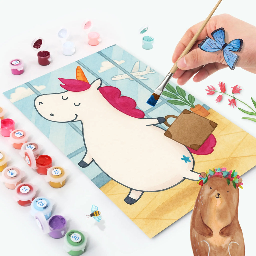 Paint by Numbers unicorn Suitcase Design Bastelidee, Malen nach Zahlen, Ausmalbild, Baseln, DIY, Künstler, Kreativität, Malen, Kunstwerk, Einhorn, Einhörner, Einhorn Deko, Unicorn, albern, Spaß, lustig, Koffer, Reise, Kind, witzig, Erwachsen, Gepäck, Verreisen, Abenteuer, unicorn