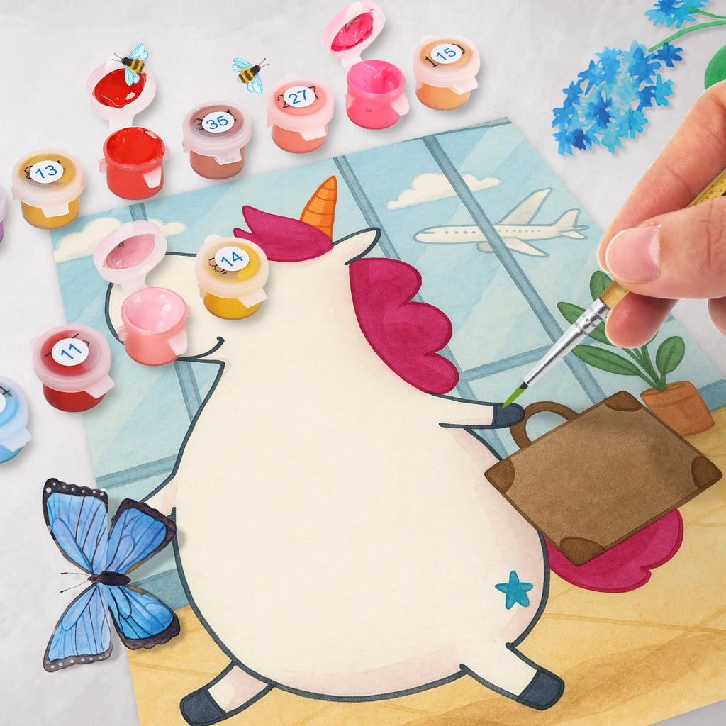 Paint by Numbers unicorn Suitcase Design Bastelidee, Malen nach Zahlen, Ausmalbild, Baseln, DIY, Künstler, Kreativität, Malen, Kunstwerk, Einhorn, Einhörner, Einhorn Deko, Unicorn, albern, Spaß, lustig, Koffer, Reise, Kind, witzig, Erwachsen, Gepäck, Verreisen, Abenteuer, unicorn