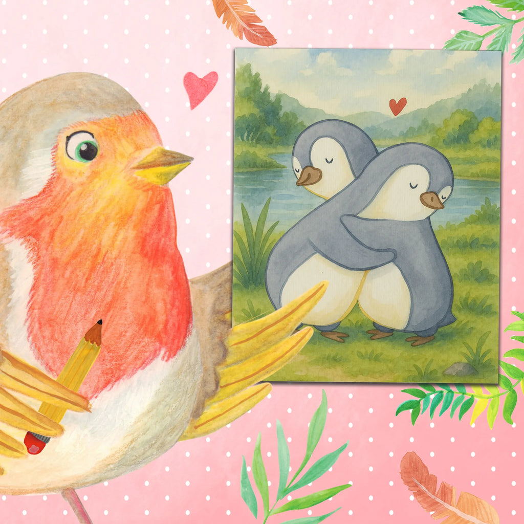 Paint by Numbers penguins Cuddle Design Love, Loving, Two, Together, Marriage, Engagement, Proposal of marriage, Love gift, gift for her, gift for him, anniversary gift, Valentine&#39;s Day Gift for Women Love Gift Anniversary Wedding Anniversary Party Favor Gift for Girlfriend Gift for Partner Boyfriend Gift Token of Love for Men for Husband