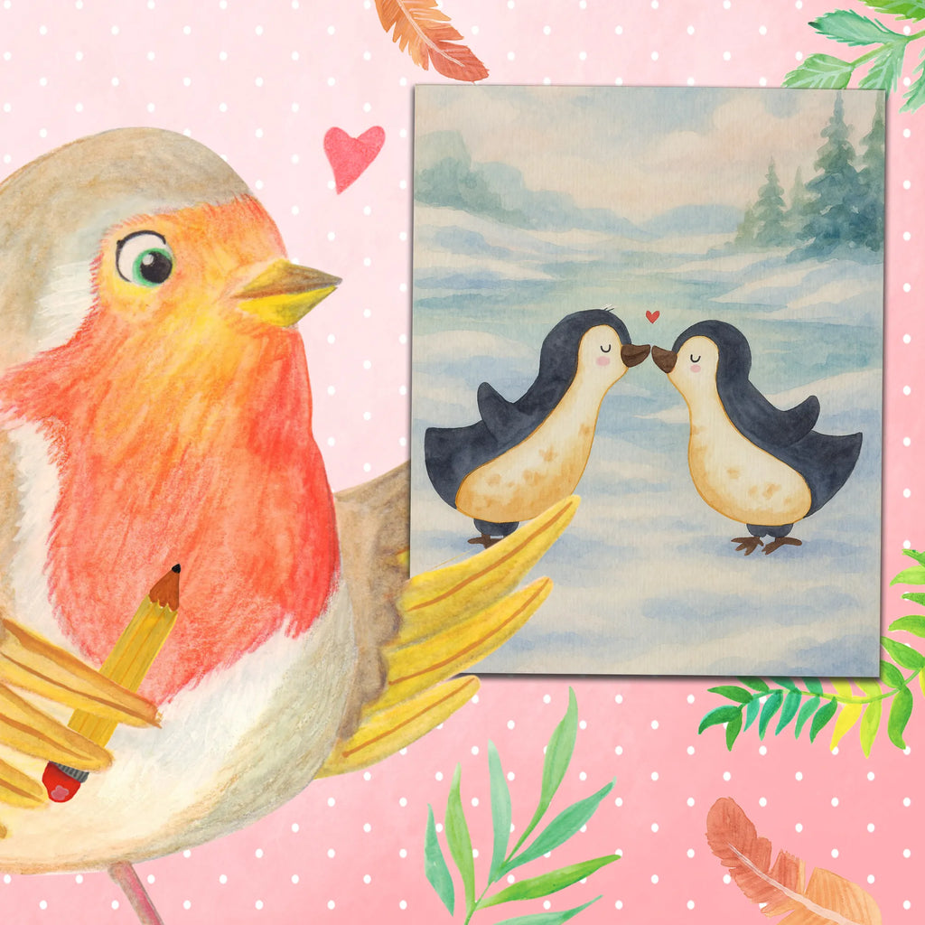 Malowanie według numerów Pingwin Miłość Design Miłość, partner, przyjaciel, przyjaciółka, mąż, żona, wesele, zaręczyny, prośba o rękę, prezent miłosny, rocznica, dzień ślubu