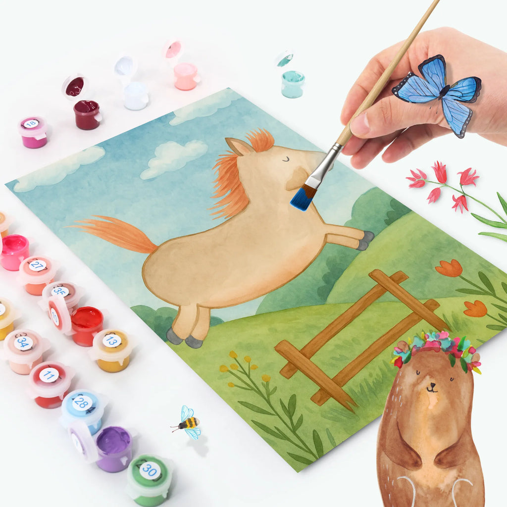 Paint by Numbers Horse Jump Design farm, farm animals, animals, horse stable, riding out, riding, stable, pony, horses, horse, horse owner