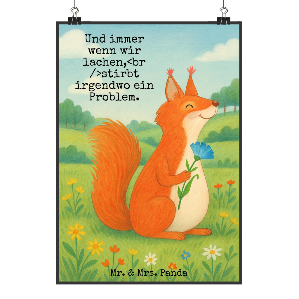 Poster Squirrel flower Design Poster, Wandposter, Bild, Wanddeko, Küchenposter, Kinderposter, Wanddeko Bild, Raumdekoration, Wanddekoration, Handgemaltes Poster, Mr. & Mrs. Panda Poster, Designposter, Kunstdruck, Posterdruck, Tiermotive, Gute Laune, lustige Sprüche, Tiere, Eichhörnchen, Eichhorn, Spruch positiv, Lachen, Spaß, Motivation Sprüche, Motivation Bilder, glücklich Spruch, Spruch Deko