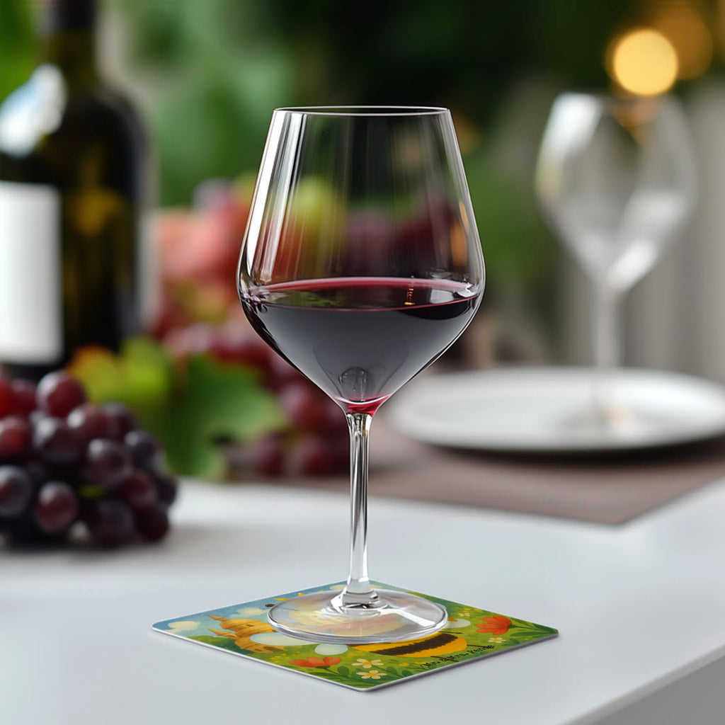 Podkładka pod piwo pszczoła król Design Bierdeckel, Gastgeschenk Hochzeit, Tischdeko, Biene, Wespe, Hummel