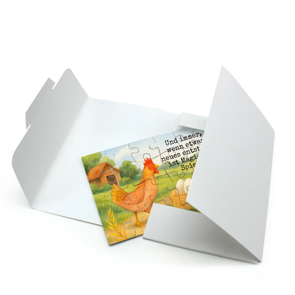Puzzle kurczak Dumny Design Puzzle, Bauernhof, Hoftiere, Landwirt, Landwirtin, Schwangerschaft, Eier, Henne, Hof, Magie, Motivation, Hahn, Landleben, Geburt, Hühner, Spruch