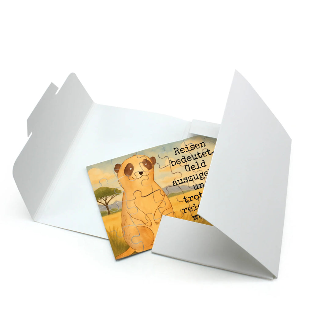 Puzzle Meerkat Design Puzzle, Afrika, Wildtiere, Erdmännchen, Reisen, Spruch, Weltreise, Afrikareise, Roadtrip, Traveling