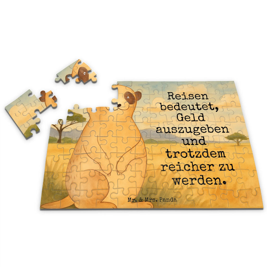 Puzzle Meerkat Design Puzzle, Afrika, Wildtiere, Erdmännchen, Reisen, Spruch, Weltreise, Afrikareise, Roadtrip, Traveling