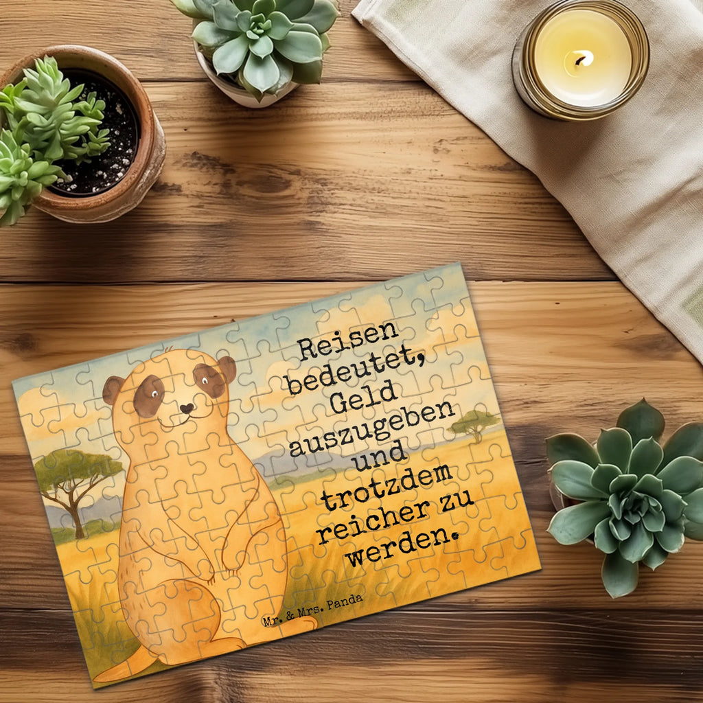 Puzzle Meerkat Design Puzzle, Afrika, Wildtiere, Erdmännchen, Reisen, Spruch, Weltreise, Afrikareise, Roadtrip, Traveling