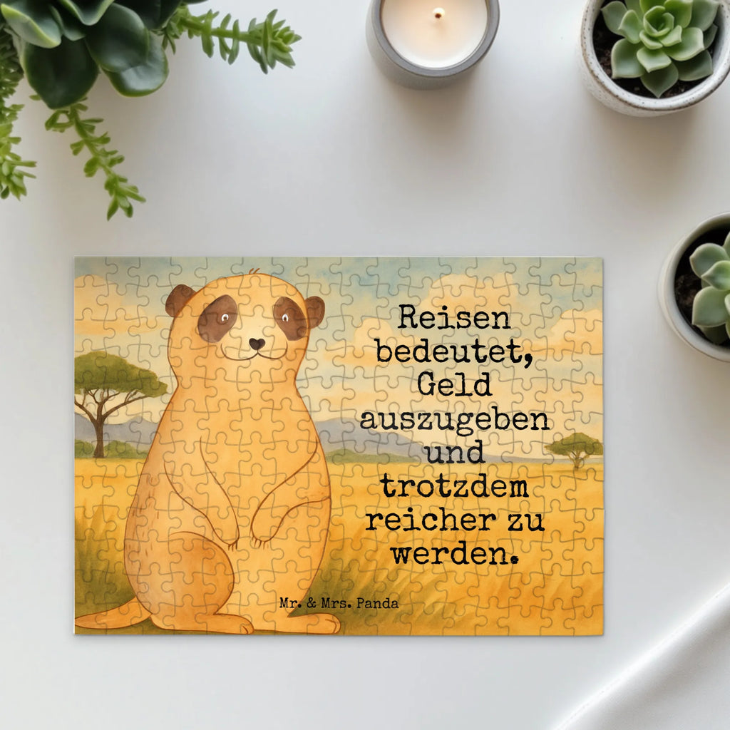 Puzzle Meerkat Design Puzzle, Afrika, Wildtiere, Erdmännchen, Reisen, Spruch, Weltreise, Afrikareise, Roadtrip, Traveling