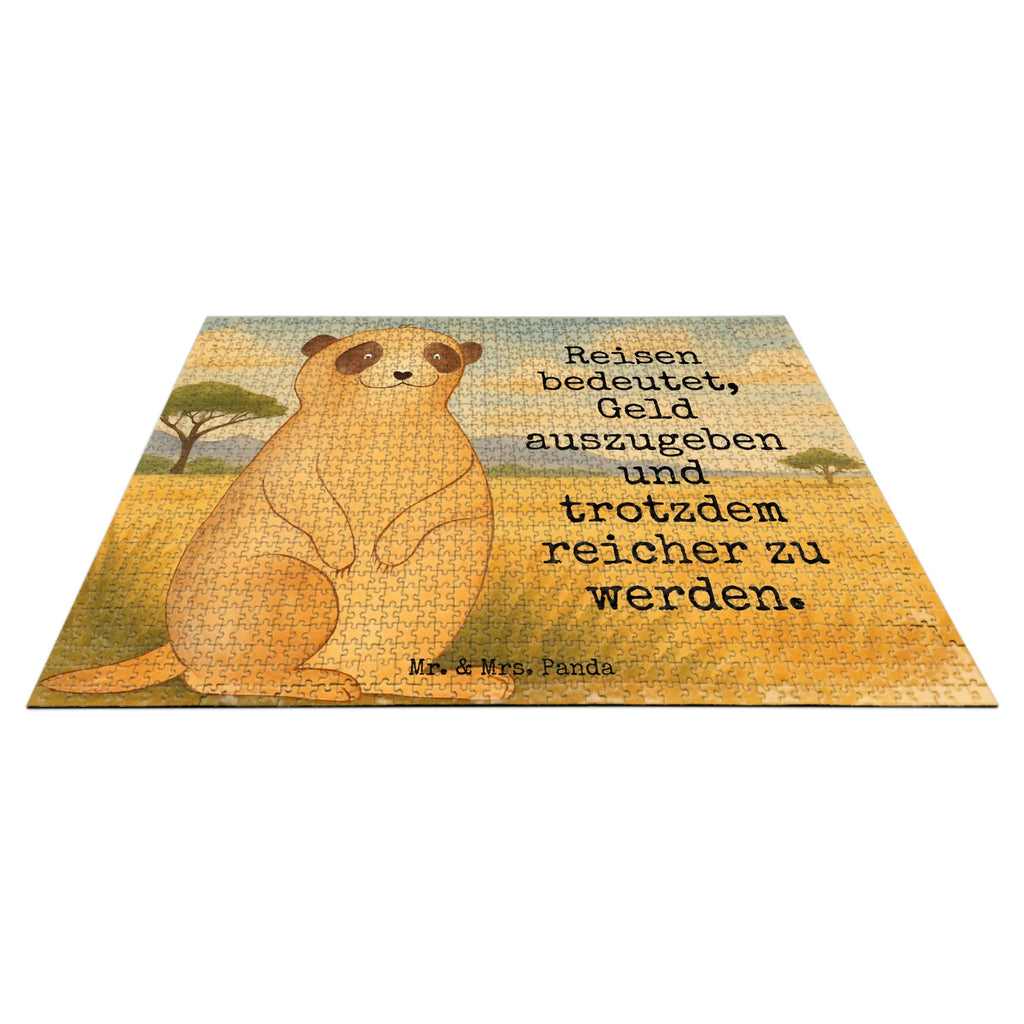 Puzzle Meerkat Design Puzzle, Afrika, Wildtiere, Erdmännchen, Reisen, Spruch, Weltreise, Afrikareise, Roadtrip, Traveling
