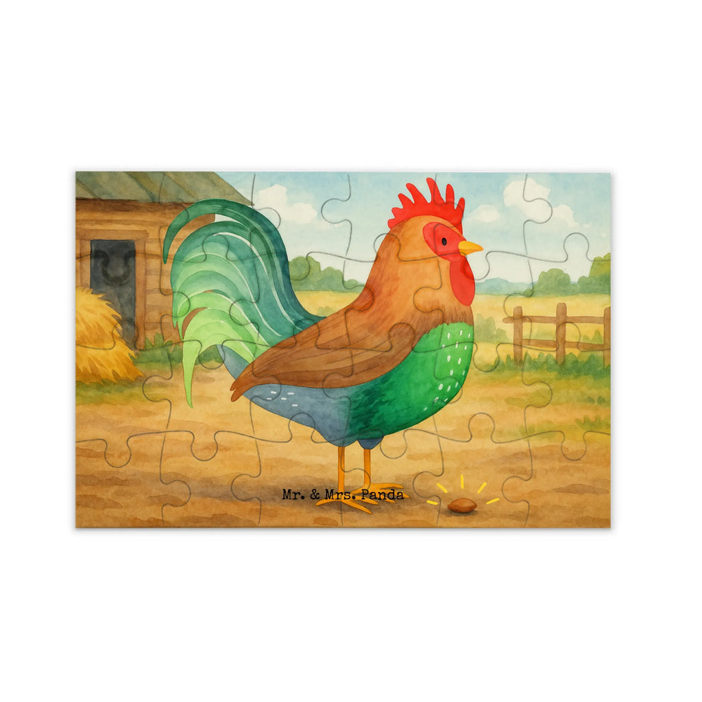 Puzzle kogut ziarno Design Puzzle, Bauernhof, Hoftiere, Landwirt, Landwirtin, Natur, Henne, Eier, Korn, Hahn