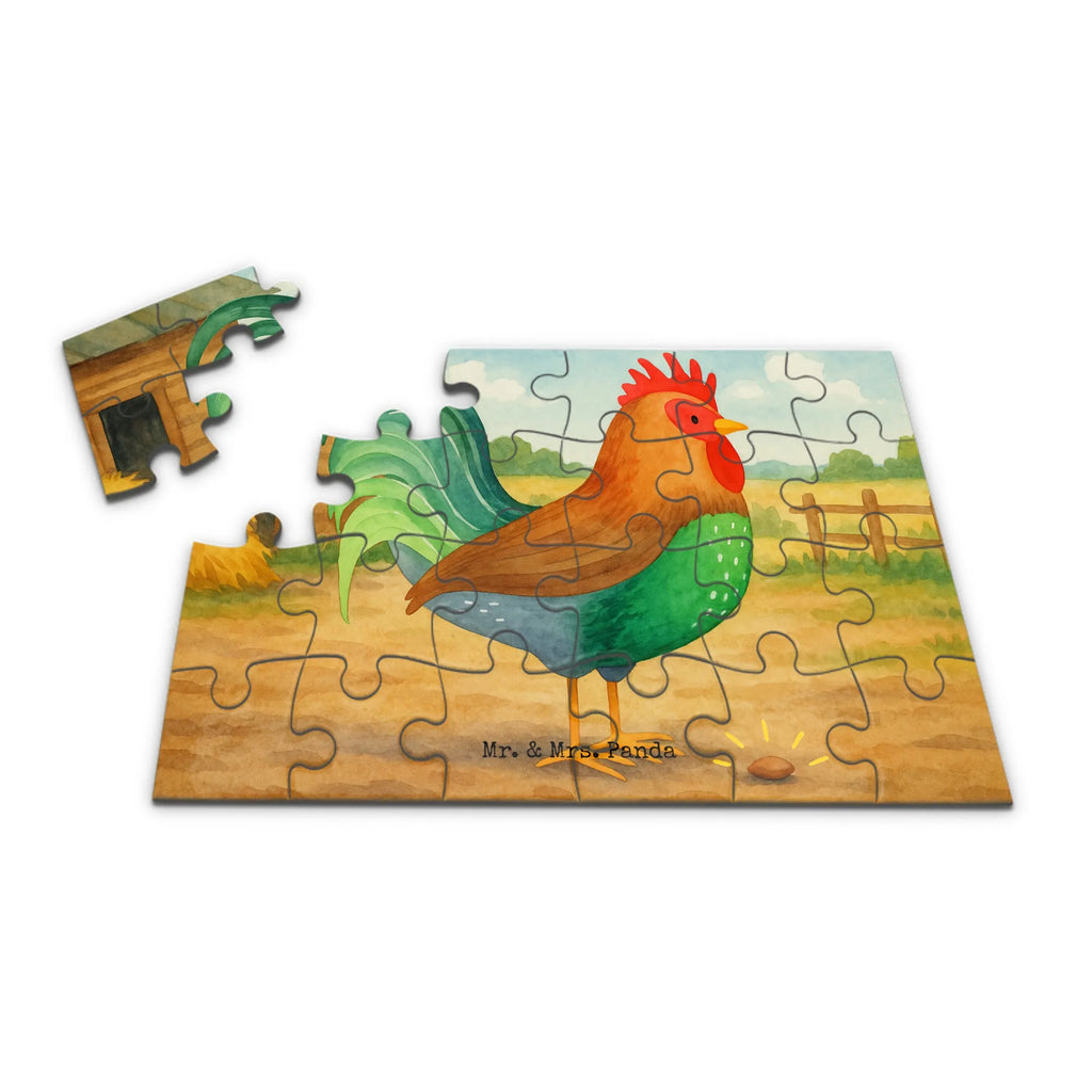 Puzzle kogut ziarno Design Puzzle, Bauernhof, Hoftiere, Landwirt, Landwirtin, Natur, Henne, Eier, Korn, Hahn