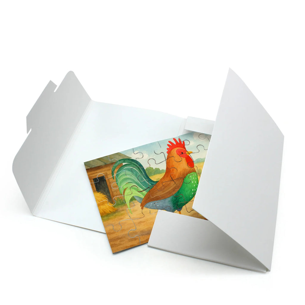 Puzzle kogut ziarno Design Puzzle, Bauernhof, Hoftiere, Landwirt, Landwirtin, Natur, Henne, Eier, Korn, Hahn