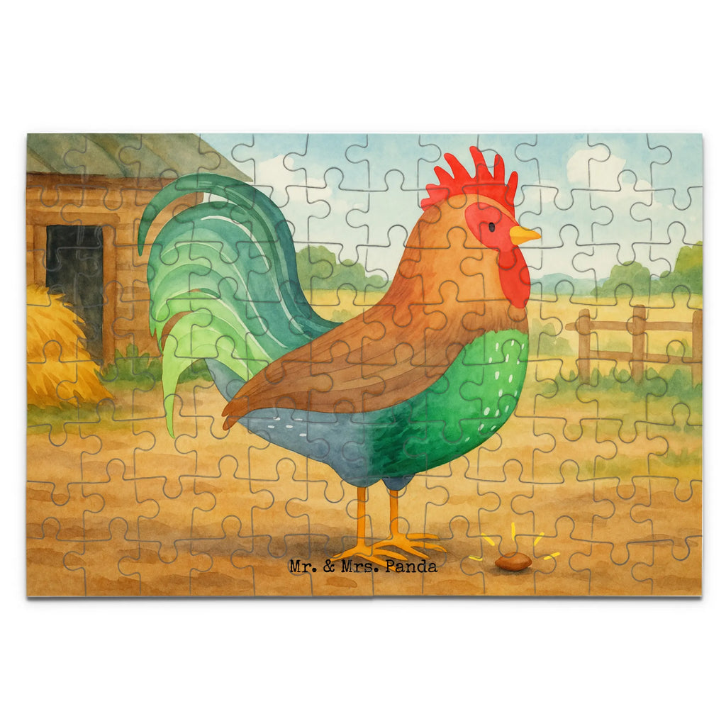 Puzzle kogut ziarno Design Puzzle, Bauernhof, Hoftiere, Landwirt, Landwirtin, Natur, Henne, Eier, Korn, Hahn