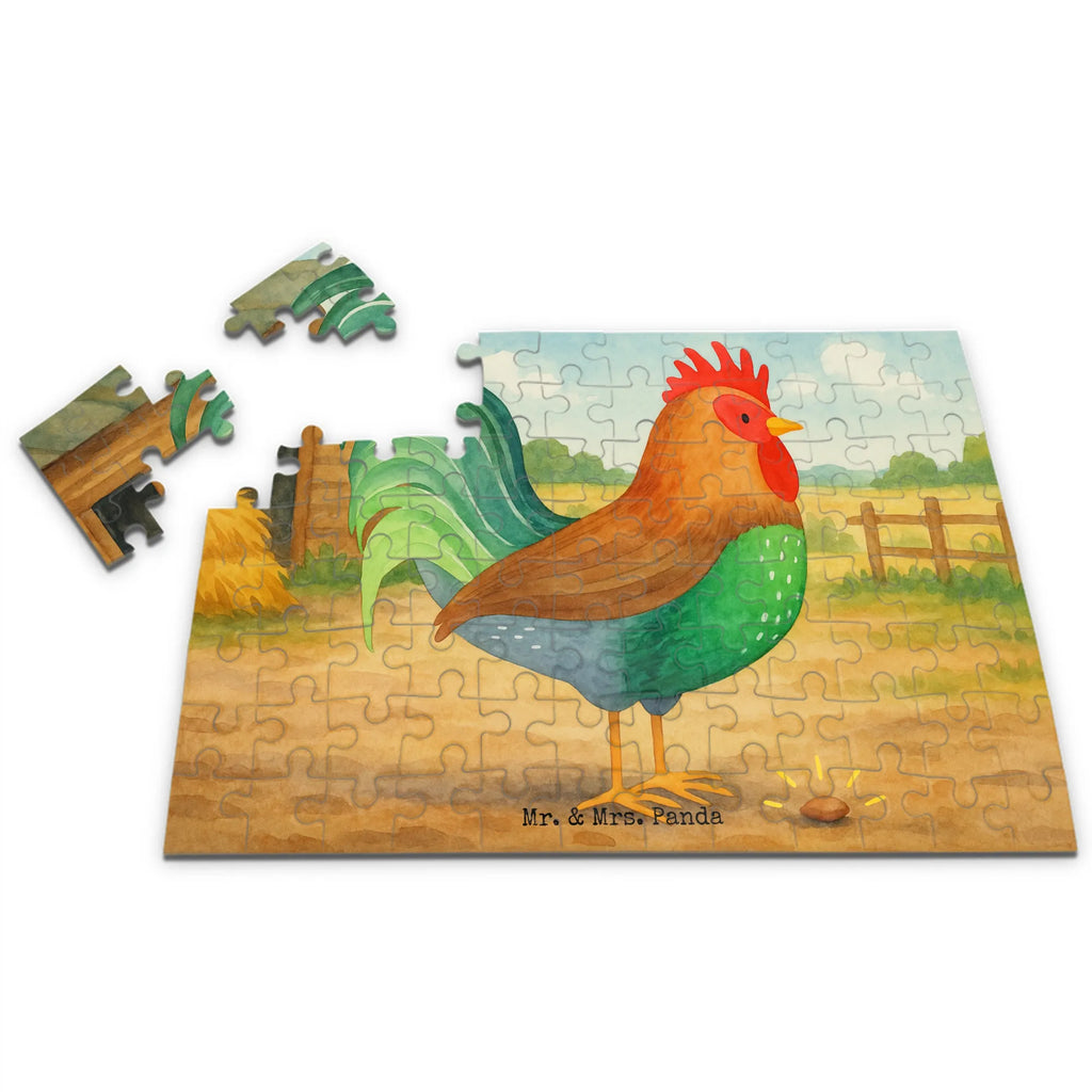 Puzzle kogut ziarno Design Puzzle, Bauernhof, Hoftiere, Landwirt, Landwirtin, Natur, Henne, Eier, Korn, Hahn