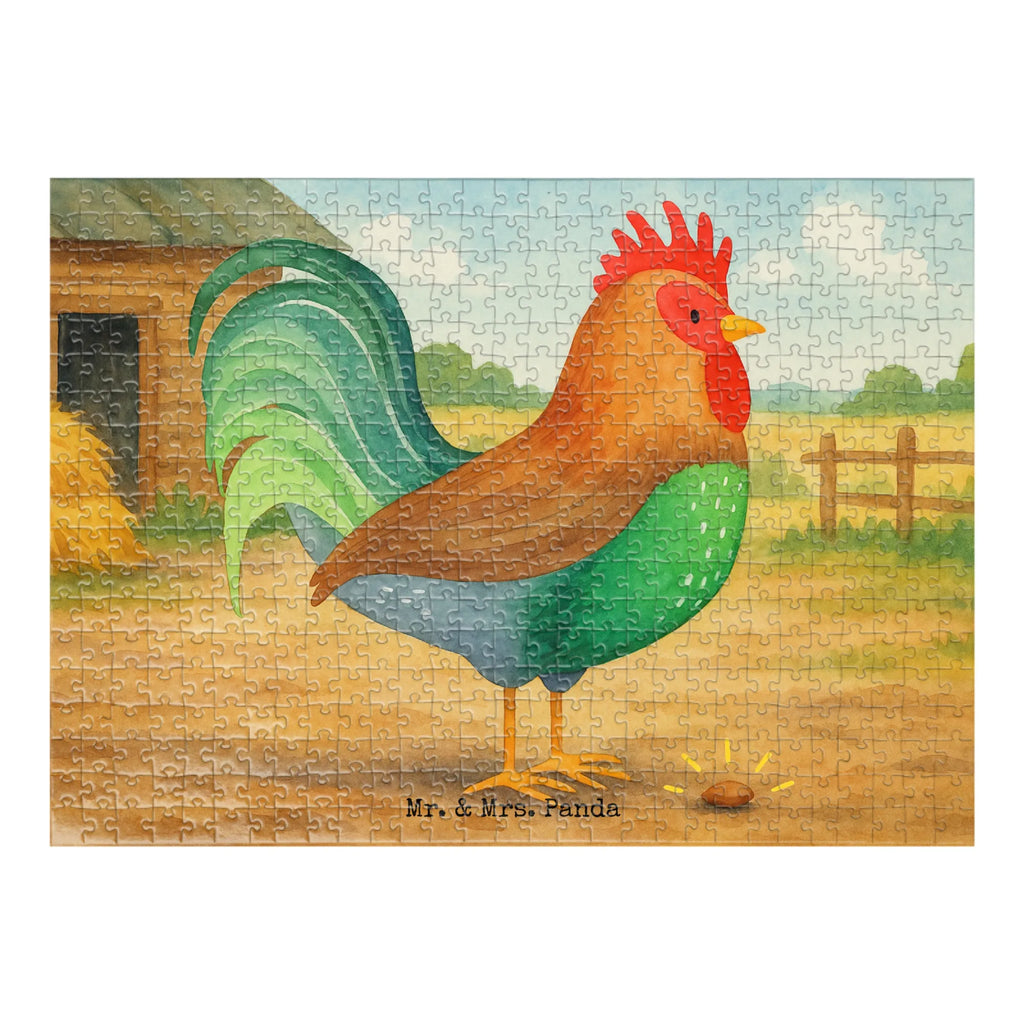 Puzzle kogut ziarno Design Puzzle, Bauernhof, Hoftiere, Landwirt, Landwirtin, Natur, Henne, Eier, Korn, Hahn