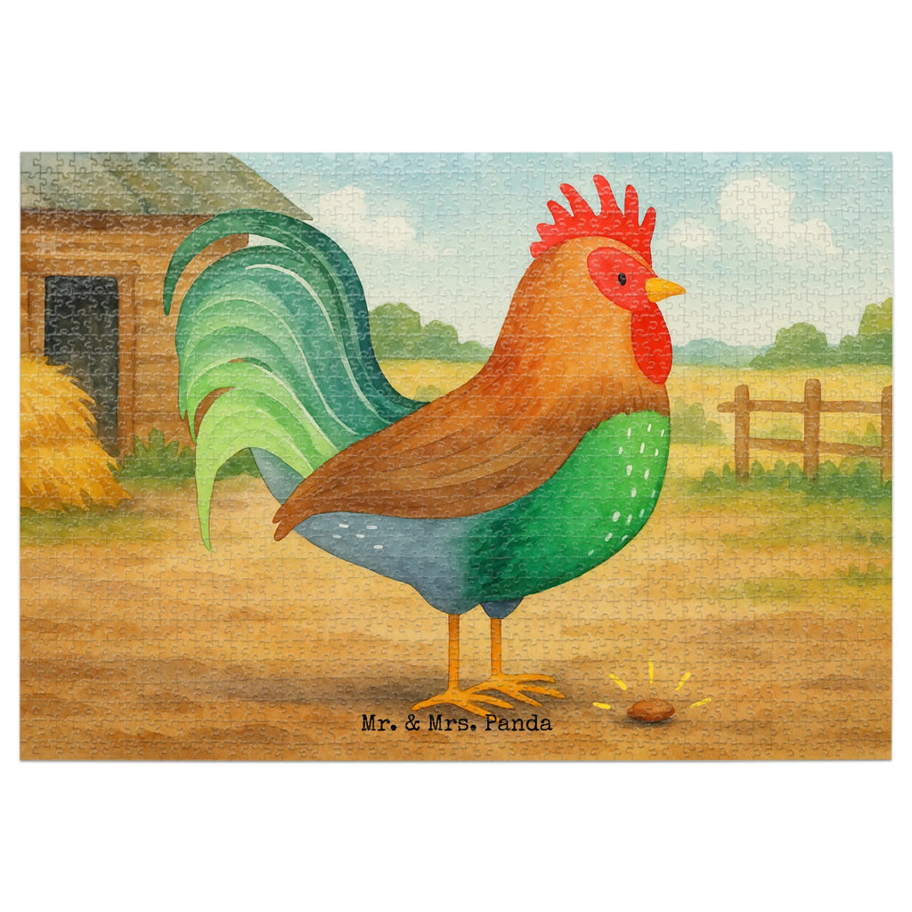 Puzzle kogut ziarno Design Puzzle, Bauernhof, Hoftiere, Landwirt, Landwirtin, Natur, Henne, Eier, Korn, Hahn