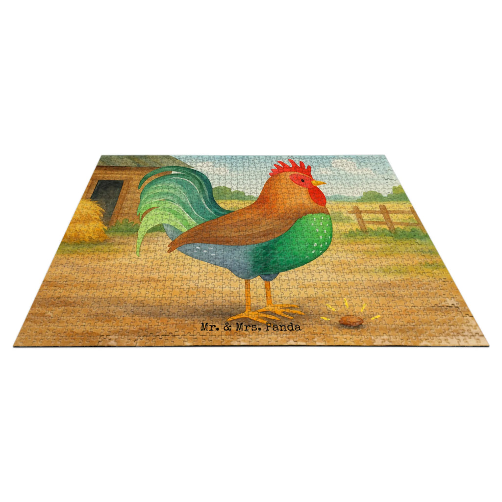 Puzzle kogut ziarno Design Puzzle, Bauernhof, Hoftiere, Landwirt, Landwirtin, Natur, Henne, Eier, Korn, Hahn