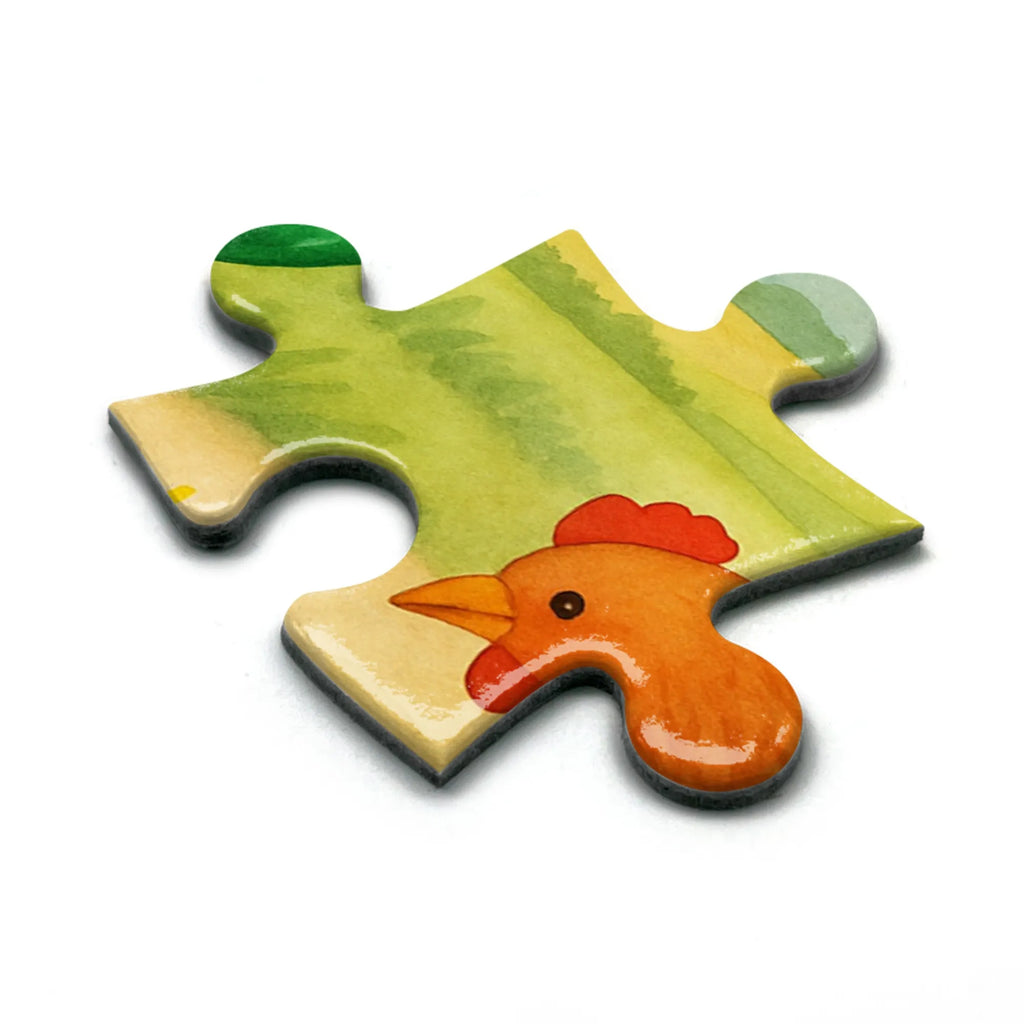 Puzzle kogut ziarno Design Puzzle, Bauernhof, Hoftiere, Landwirt, Landwirtin, Natur, Henne, Eier, Korn, Hahn