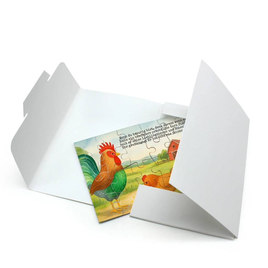Puzzle kogut ziarno Design Puzzle, Bauernhof, Hoftiere, Landwirt, Landwirtin, Natur, Henne, Eier, Korn, Hahn