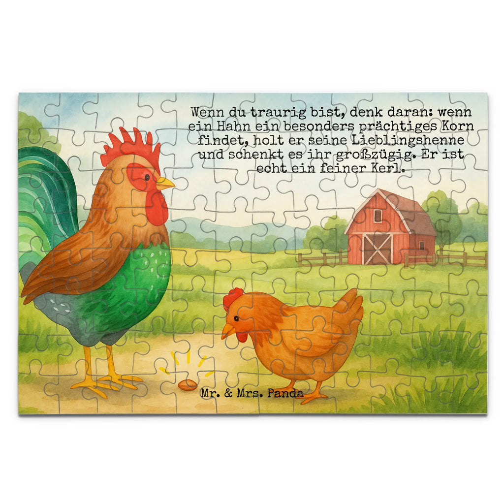 Puzzle kogut ziarno Design Puzzle, Bauernhof, Hoftiere, Landwirt, Landwirtin, Natur, Henne, Eier, Korn, Hahn