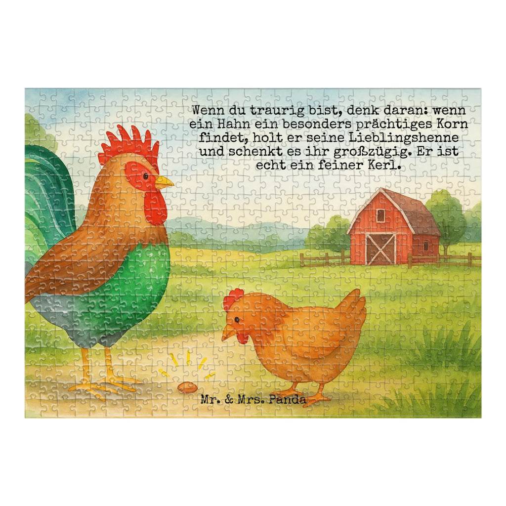 Puzzle kogut ziarno Design Puzzle, Bauernhof, Hoftiere, Landwirt, Landwirtin, Natur, Henne, Eier, Korn, Hahn