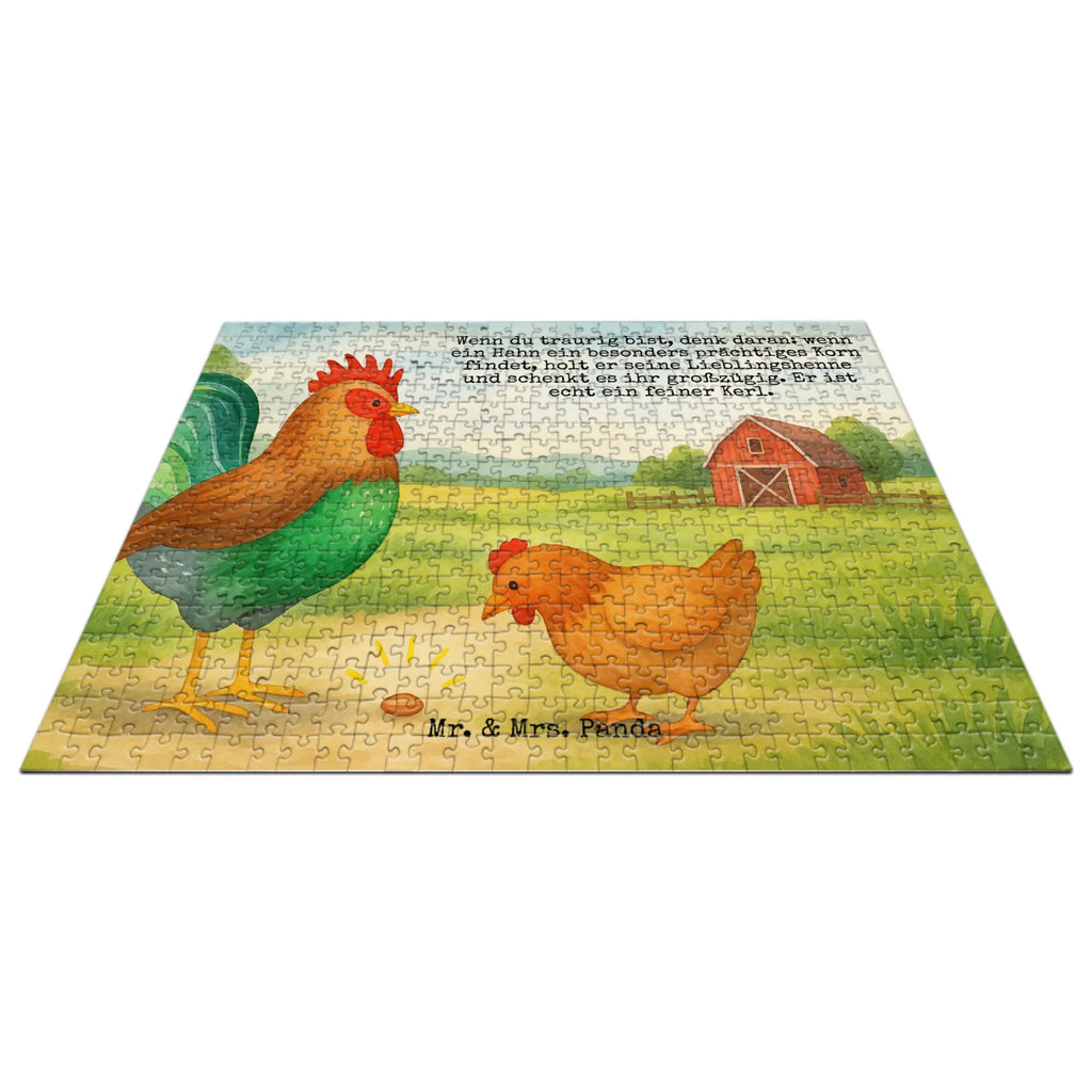 Puzzle kogut ziarno Design Puzzle, Bauernhof, Hoftiere, Landwirt, Landwirtin, Natur, Henne, Eier, Korn, Hahn